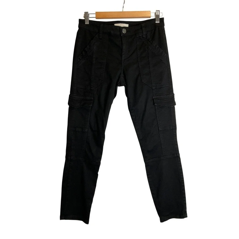 Joie Okana Black Cargo Jeans Stretch Tapered‎ Casual Gorpcore Cigarette  Emo 26